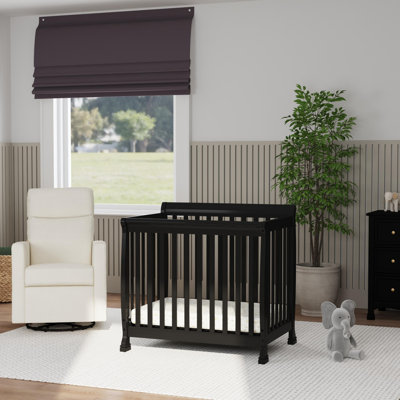 Mini gray crib best sale